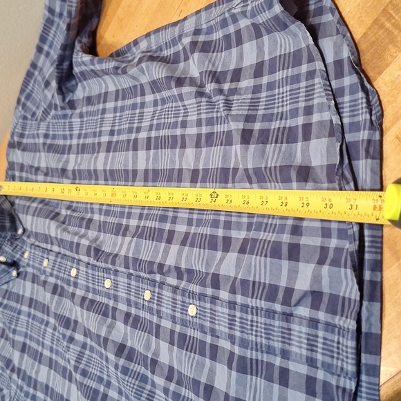 Polo Ralph Lauren Navy Blue Plaid‎ Shortsleeve Button Down XL - Picture 7 of 10